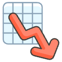 Chart Decreasing Element from Emojis - Kawaii Set