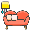 Couch And Lamp B Element from Emojis - Kawaii Set