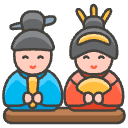 Japanese Dolls Element from Emojis - Kawaii Set