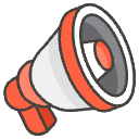 Loudspeaker Element from Emojis - Kawaii Set