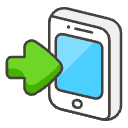 Mobile Phone With Arrow A Element from Emojis - Kawaii Set