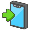 Mobile Phone With Arrow B Element from Emojis - Kawaii Set