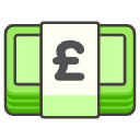 Pound Banknote B Element from Emojis - Kawaii Set
