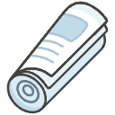 Rolled Up Newspaper Element from Emojis - Kawaii Set