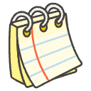 Spiral Notepad Element from Emojis - Kawaii Set