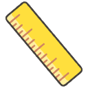 Straight Ruler Element from Emojis - Kawaii Set