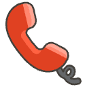 Telephone Receiver Element from Emojis - Kawaii Set
