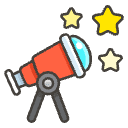 Telescope B Element from Emojis - Kawaii Set