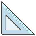 Triangular Ruler Element from Emojis - Kawaii Set