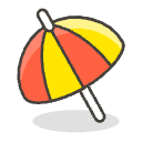 Umbrella On Ground A Element from Emojis - Kawaii Set