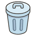 Wastebasket Element from Emojis - Kawaii Set