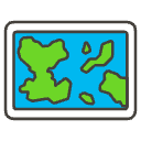 World Map Element from Emojis - Kawaii Set