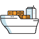 Cargo Ship Illustration from Porto Duotone Set