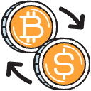 Bitcoin Exchange Illustration from Porto Duotone Set