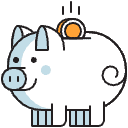 Piggy Bank Illustration from Porto Duotone Set