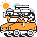 Vacation Car Illustration from Porto Duotone Set