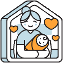 Mom And Baby Illustration from Porto Duotone Set