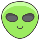 Alien A Element from Emojis - Kawaii Set