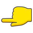 Backhand Index Pointing Left Element from Emojis - Kawaii Set