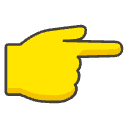 Backhand Index Pointing Right Element from Emojis - Kawaii Set