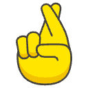 Crossed Fingers Element from Emojis - Kawaii Set