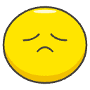 Disappointed Face Element from Emojis - Kawaii Set