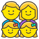 Family Man Woman Girl Girl Element from Emojis - Kawaii Set