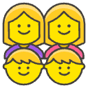 Family Woman Woman Boy Boy Element from Emojis - Kawaii Set