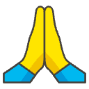 Folded Hands Element from Emojis - Kawaii Set