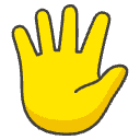 Hand With Fingers Splayed Element from Emojis - Kawaii Set