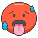 Hot Face Element from Emojis - Kawaii Set