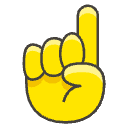 Index Point Up Element from Emojis - Kawaii Set