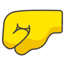 Left Facing Fist Element from Emojis - Kawaii Set