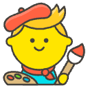 Man Artist A Element from Emojis - Kawaii Set