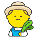Man Farmer A Element from Emojis - Kawaii Set