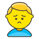 Man Frowning Element from Emojis - Kawaii Set