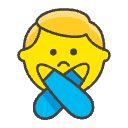 Man Gesturing No Element from Emojis - Kawaii Set