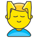 Man Getting Massage Element from Emojis - Kawaii Set