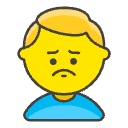 Man Pouting Element from Emojis - Kawaii Set