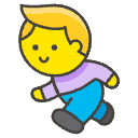Man Running Element from Emojis - Kawaii Set