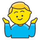 Man Shrugging Element from Emojis - Kawaii Set