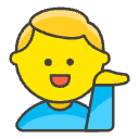 Man Tipping Hand Element from Emojis - Kawaii Set