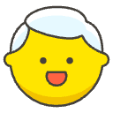 Man White Hair Element from Emojis - Kawaii Set