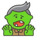 Man Zombie Element from Emojis - Kawaii Set