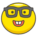 Nerd Face A Element from Emojis - Kawaii Set