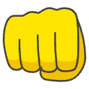 Oncoming Fist Element from Emojis - Kawaii Set