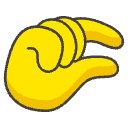 Pinching Hand Element from Emojis - Kawaii Set