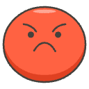 Pouting Face Element from Emojis - Kawaii Set