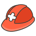 Rescue Worker Helmet Element from Emojis - Kawaii Set