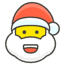Santa Claus Element from Emojis - Kawaii Set